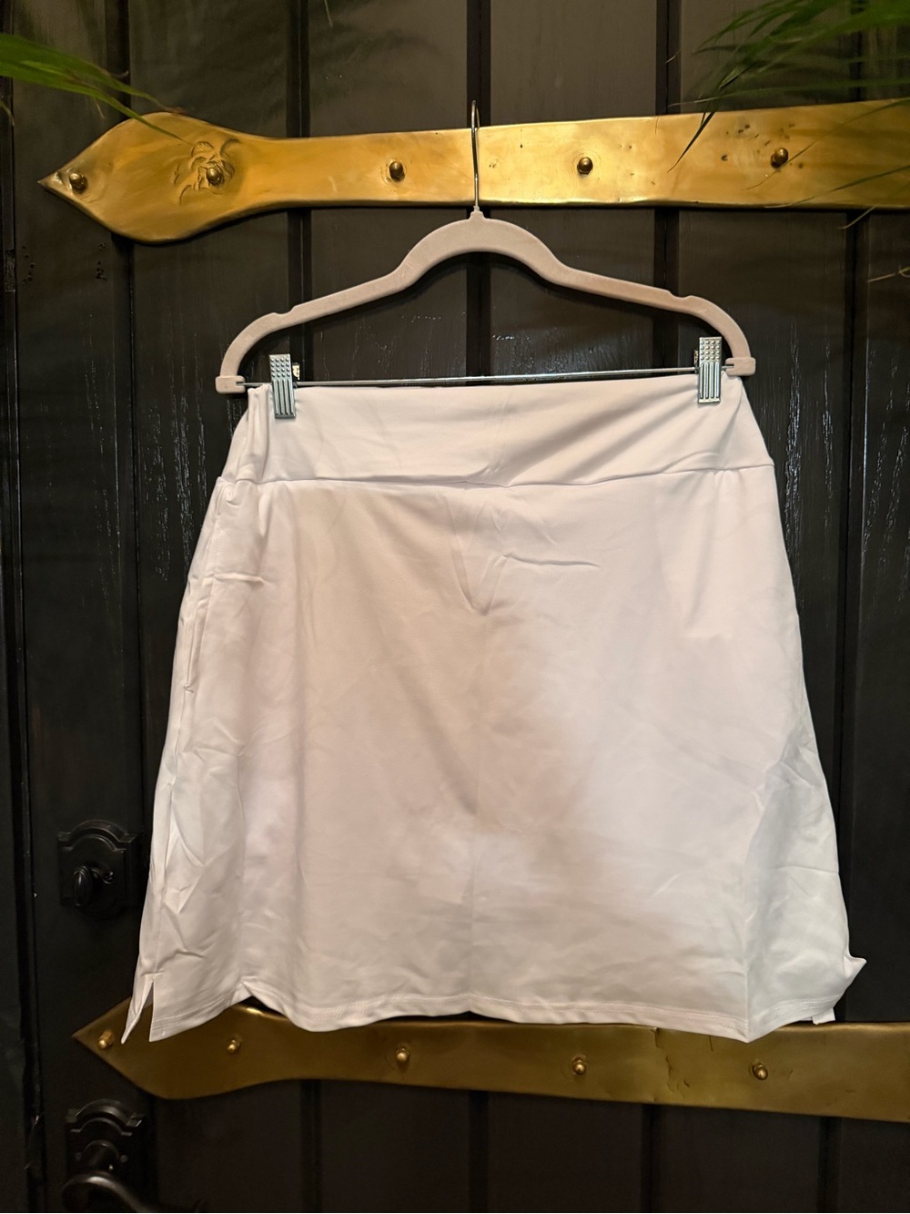 New White Women's A-Line high waist Skirt Everyday Style Pockets Tennis Golf Lg - Picture 3 of 4